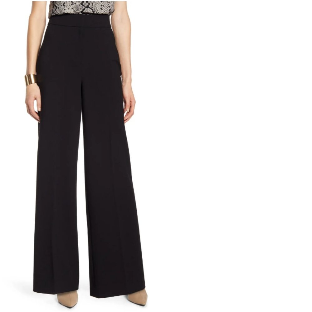 Halogen High Waist Wide Leg Stretch Twill Pants